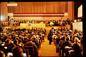 Latvijas Tautas frontes 2. kongress. 1989. gada 7. oktobris. Fotogrāfs Valdis Liepiņš. LNVM krājums.